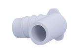 Fitting, PVC, Ribbed Barb Ell Adapter, 90°, 3/4"RB x 1/2"Spg : 411-3500