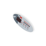 Overlay, Spaside, Gecko TSC9, Oval, 4-Button, Pump1-Pump2-Light-Temp, For 0202-007155 : 9916-100186