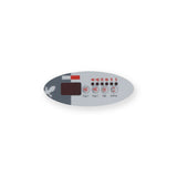 Overlay, Spaside, Gecko TSC9, Oval, 4-Button, Pump1-Pump2-Light-Temp, For 0202-007155 : 9916-100186