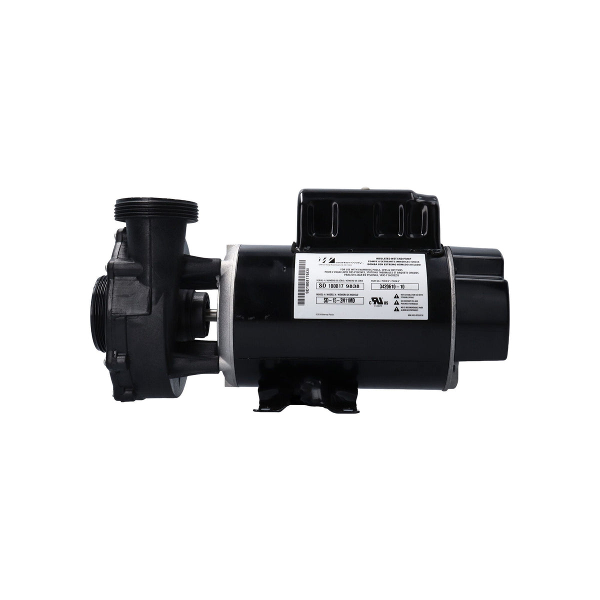 Pump, Waterway Hi-Flo, 1.5HP, 115V, 16.4/4.4A, 2-Speed, 2"MBT, SD, 48-Frame : 300-5010SD
