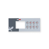 Overlay, Spaside, Gecko TSC4, 8-Button, Pump1-Pump2-Blower, For 0201-007148 : 9916-100094