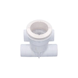 Body Assembly, Jet, Waterway Poly Jet, Tee Body, 1"S Water x 1"S Air, 2-5/8" Hole Size w/ Wall Fitting, White : 210-5830