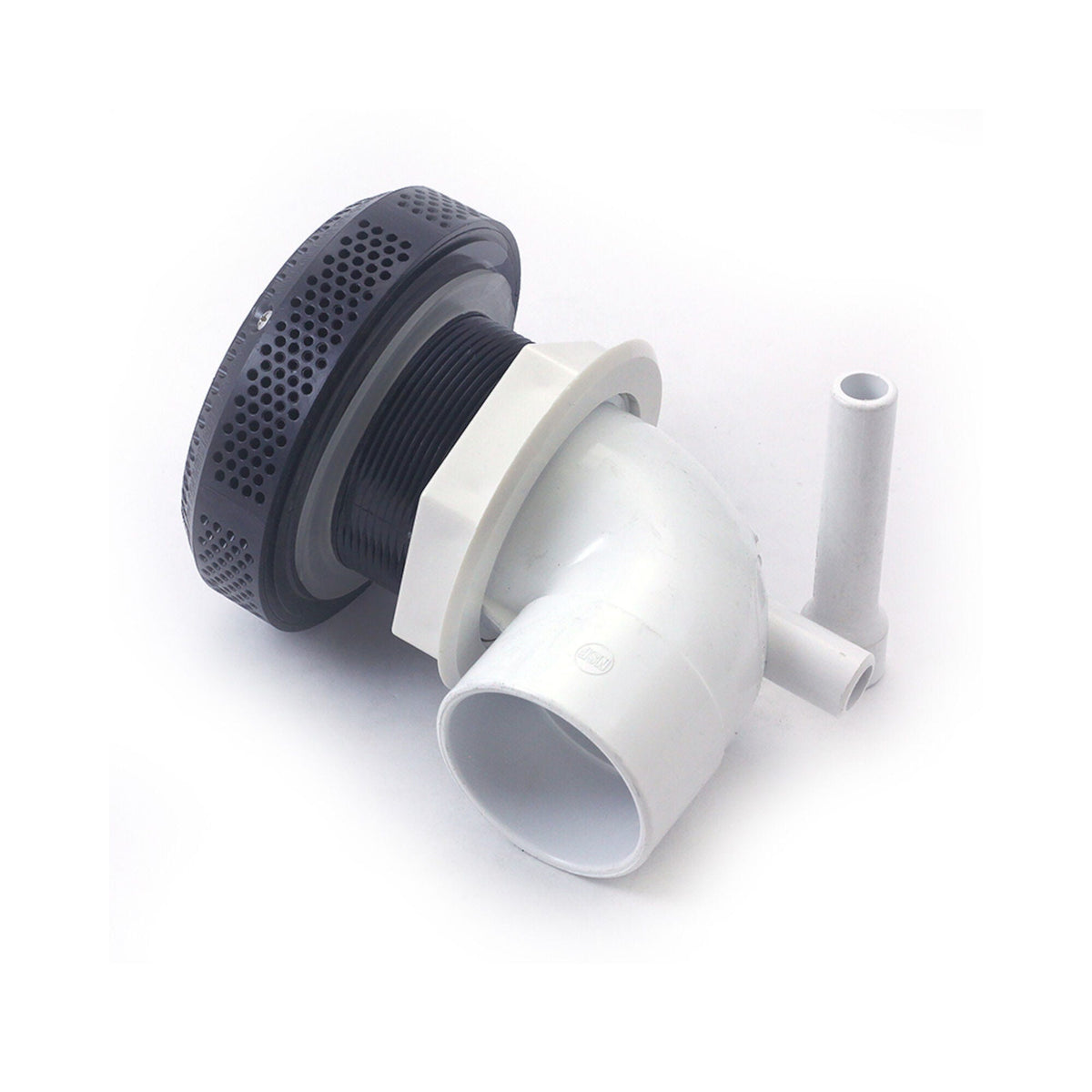 Suction Assembly, Waterway, VGB, Super Hi-Flo, 5"Dia Cover, 2"S 90° Ell, Black, W/ vacuum break : 640-3601V