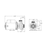 Pump, Aqua-Flo FMCP, 1.5HP, CD, 48-Frame, 2-Speed, 115V, 14.4/5.5A, 1-1/2"MBT, Unions : 02615000-1010