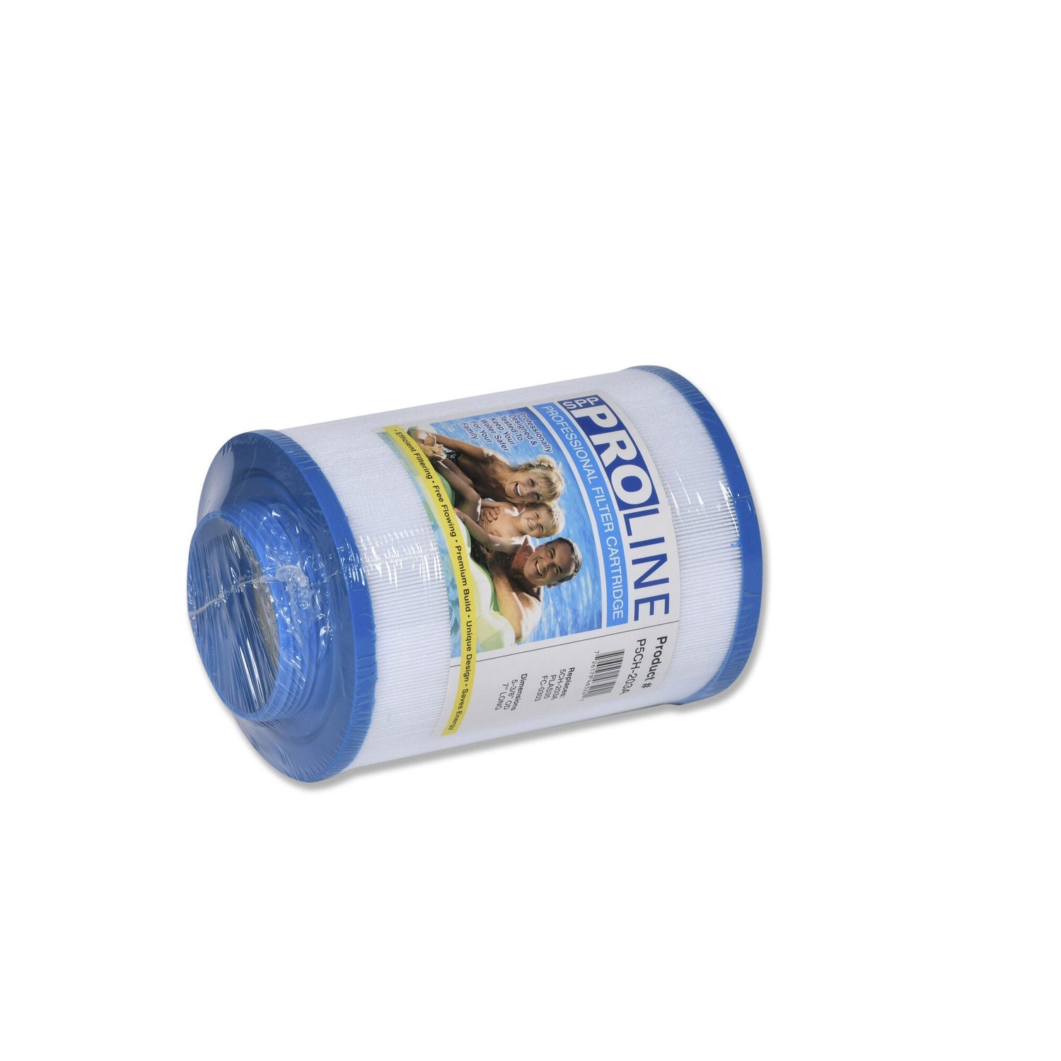 Filter Cartridge, Proline, Diameter: 5-3/8", Length: 7", Top: Semi-Circular Handle, Bottom: 3" MPT, 20 sq ft : P5CH-203A