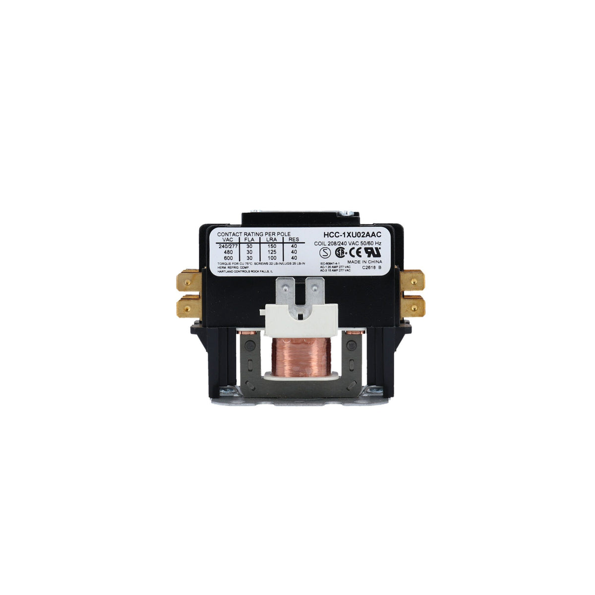 Contactor, SPST, 240VAC Coil, 25A : SPC-240