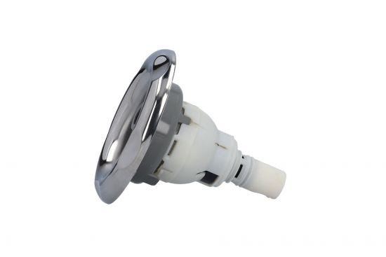 Jet Internal, Waterway Power Storm, Roto, 5" Face, 5-Scallop, Gray w/ Stainless Escutcheon : 212-5637S