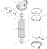 Filter Assembly, 25 Sq Ft, w/By-Pass & Brominator : 500-2590