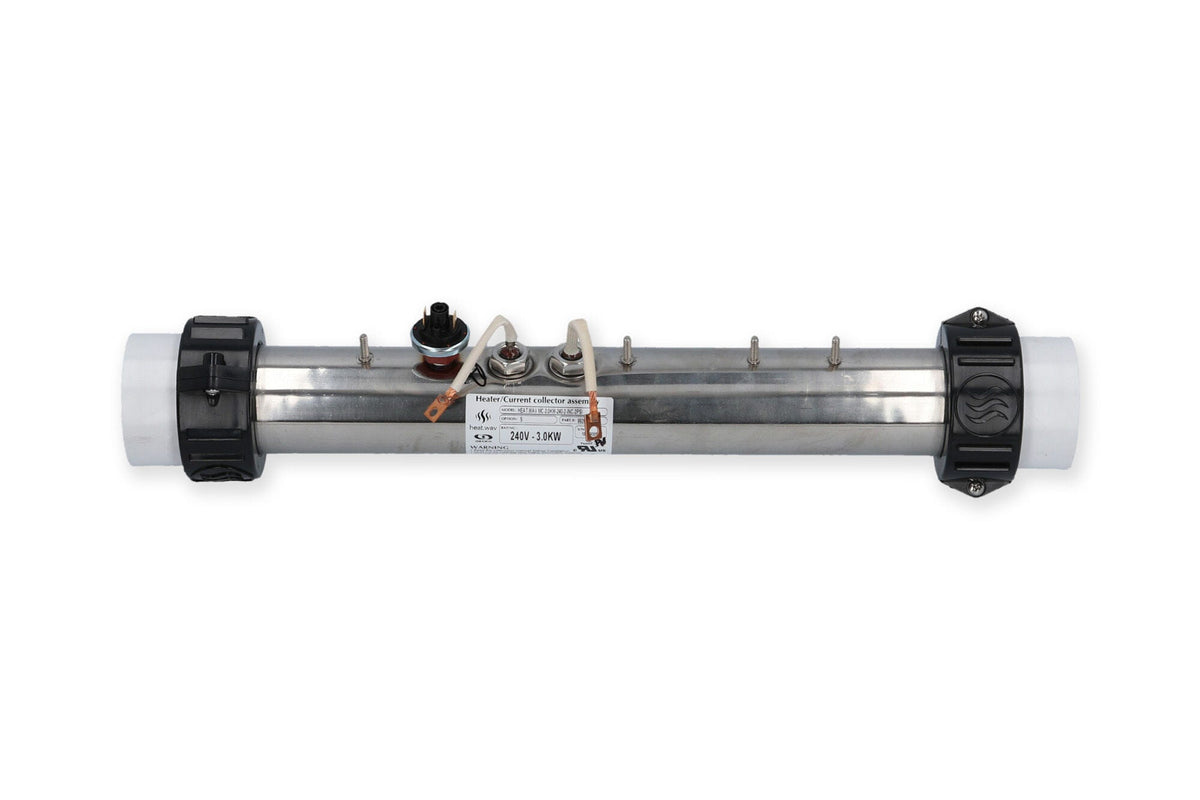 Heater Assembly, Gecko, MSPA, Flo-Thru, 3.0KW, 230V, 2" x 15" : 9920-100345