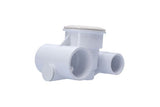 Body Assembly, Jet, Waterway Poly Jet, Tee Body, 1-1/2"S Water x 1"S Air, 2-5/8" Hole Size, 2 Plugs, White : 210-5860