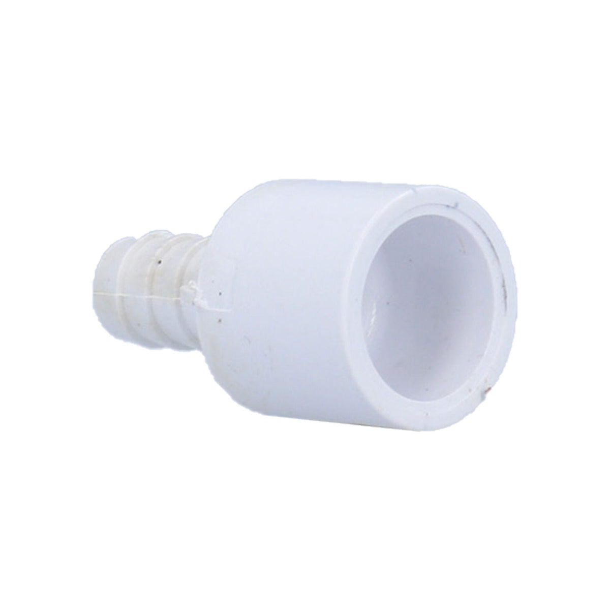 Fitting, PVC, Ribbed Barb Adapter, 3/8"RB x 1/2"Spg : 425-0210