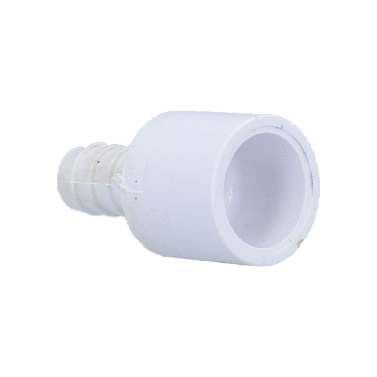 Fitting, PVC, Ribbed Barb Adapter, 3/8"RB x 1/2"Spg : 425-0210