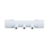 Manifold, PVC, Waterway, 1/2"S x 1/2"S x 3 3/8"B Ports : 672-0550