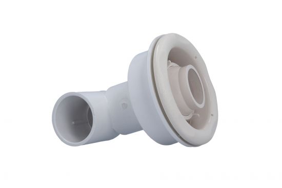 Jet Assembly, Waterway, Old Faithful, Directional, 1/2" Slip Air x 2" Slip Water, 90 Degree Body, 5-Scallop , White : 210-7440