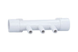 Manifold, PVC, Waterway, 1/2"S x 1/2"S x 3 3/8"B Ports : 672-0550
