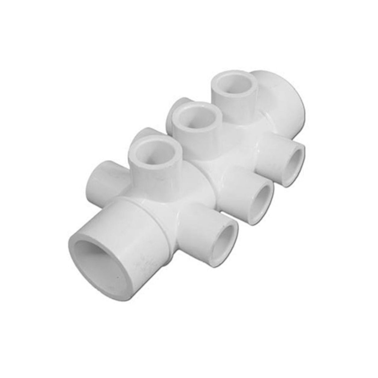 Manifold, PVC, Waterway, 1-1/2"S x 1-1/2"Spg 9 1/2"S Ports : 672-4460