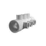 Manifold, PVC, Waterway, 1-1/2"S x 1-1/2"Spg 9 1/2"S Ports : 672-4460