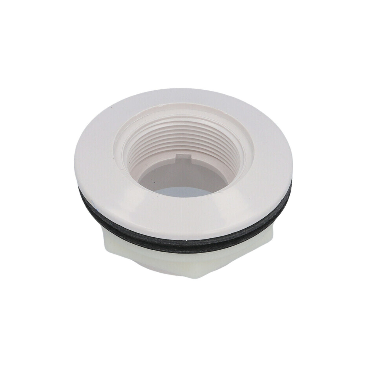 Wall Fitting, Return, Waterway, 1-1/2"FPT x 1-1/2"S w/Nut, Gasket, White : 400-9150