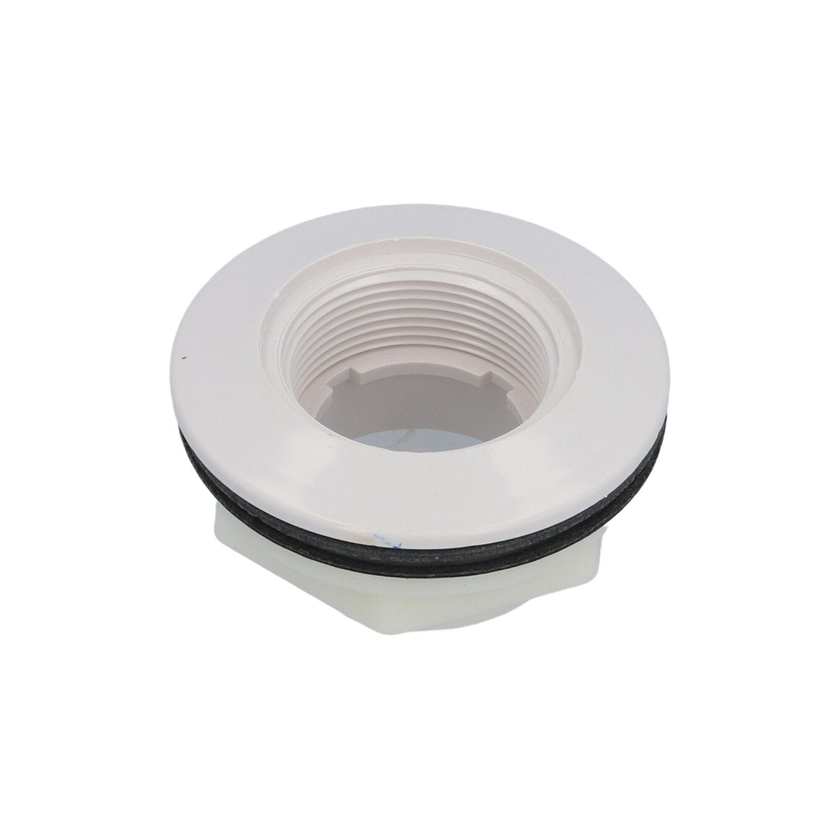 Wall Fitting, Return, Waterway, 1-1/2"FPT x 1-1/2"S w/Nut, Gasket, White : 400-9150