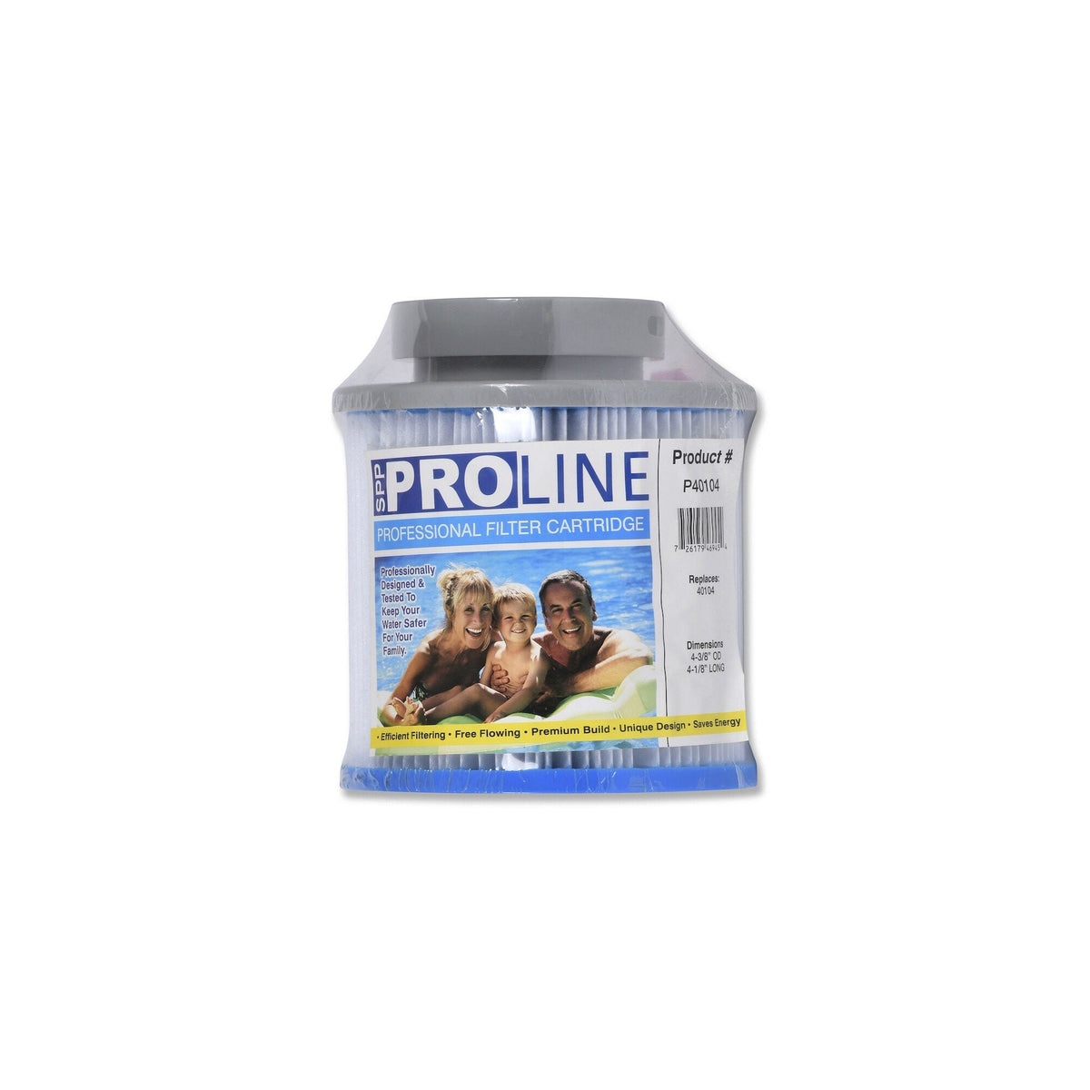 Filter Cartridge, Proline, Diameter: 4-3/8", Length: 4-1/8", Top: Twist Lock , Bottom: Closed 10Sq. Ft. : P40104