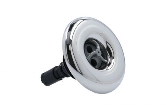 Jet Internal, Rising Dragon Quantum, 3" Face, Screw In, Pulsator, Smooth, Gray w/ Stainless Escutcheon : RD203-3427S