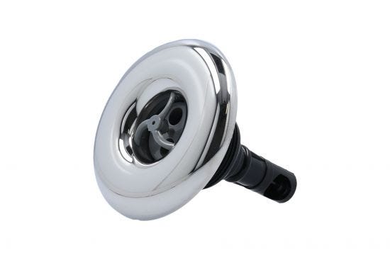Jet Internal, Rising Dragon Quantum, 3" Face, Screw In, Pulsator, Smooth, Gray w/ Stainless Escutcheon : RD203-3427S
