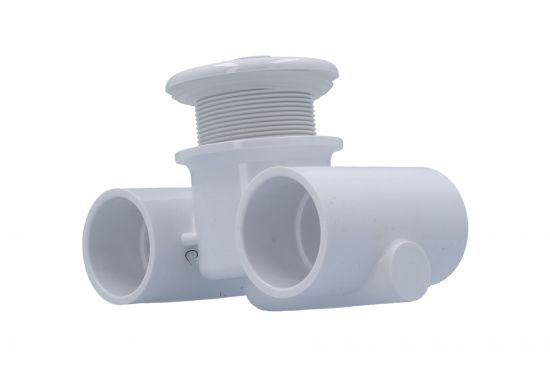Jet Assembly, HydroAir Hydro-Jet, Extended, 1-1/2"S Water x 1-1/2"S Air, White : 10-5300-WHT