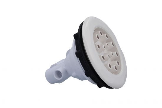 Jet Assembly, Waterway, Master Massage, 5-Scallop, 1-1/2" Slip x 1/2" Slip, White : 210-8160
