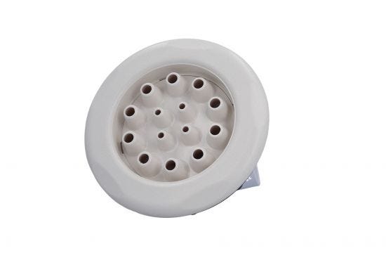 Jet Assembly, Waterway, Master Massage, 5-Scallop, 1-1/2" Slip x 1/2" Slip, White : 210-8160