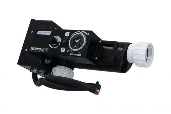 Control System, Air, HydroQuip CS500, 230V, 4.5kW, Pump1 120V, Blower 120V, Light 120V HOT, w/ Time Clock: CS-500T-C