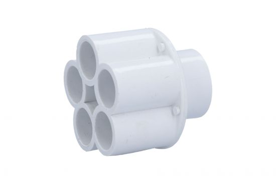 Manifold, PVC, Waterway, 1"S x 5 1/2"S Ports : 672-4380