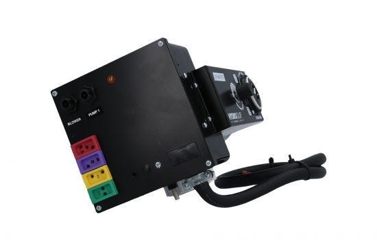 Control System, Air, HydroQuip CS500, 230V, 4.5kW, Pump1 120V, Blower 120V, Light 120V HOT, w/ Time Clock: CS-500T-C