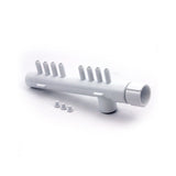 Manifold, PVC, Waterway, 1"S x 1"Spg x 1" spg x 8 3/8"SB Ports w/ 3 Plugs : 672-4370