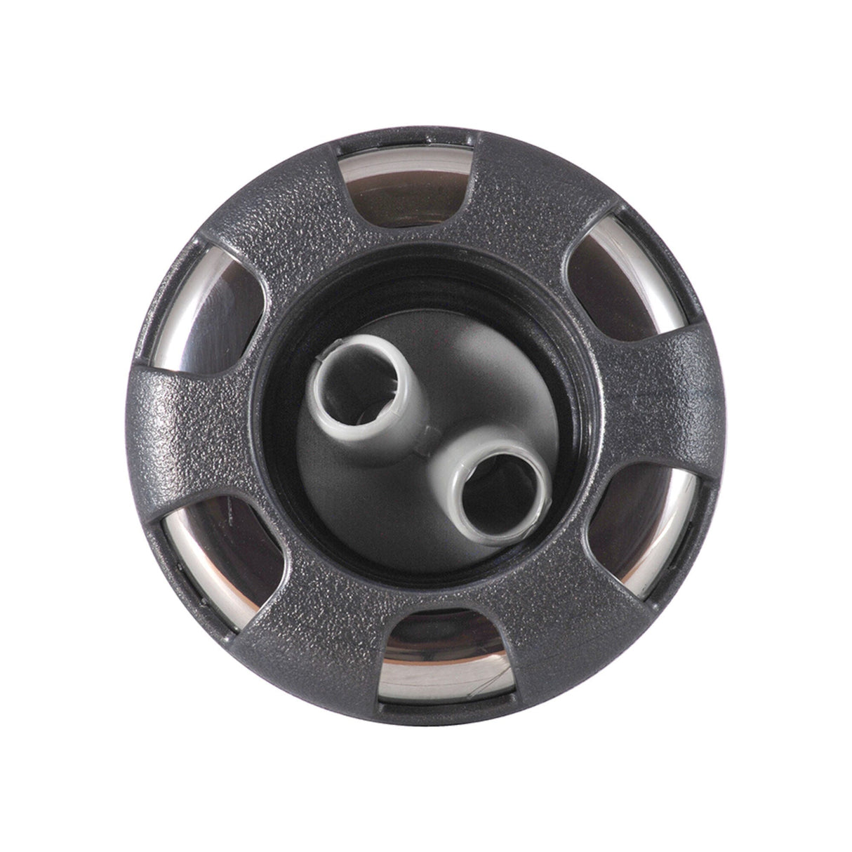Jet Internal, Waterway Poly Storm II, Fixed, 3-3/8" Face, 6-Spoke, Dark Silver/Gray/Stainless : 212-3239DSG-7S