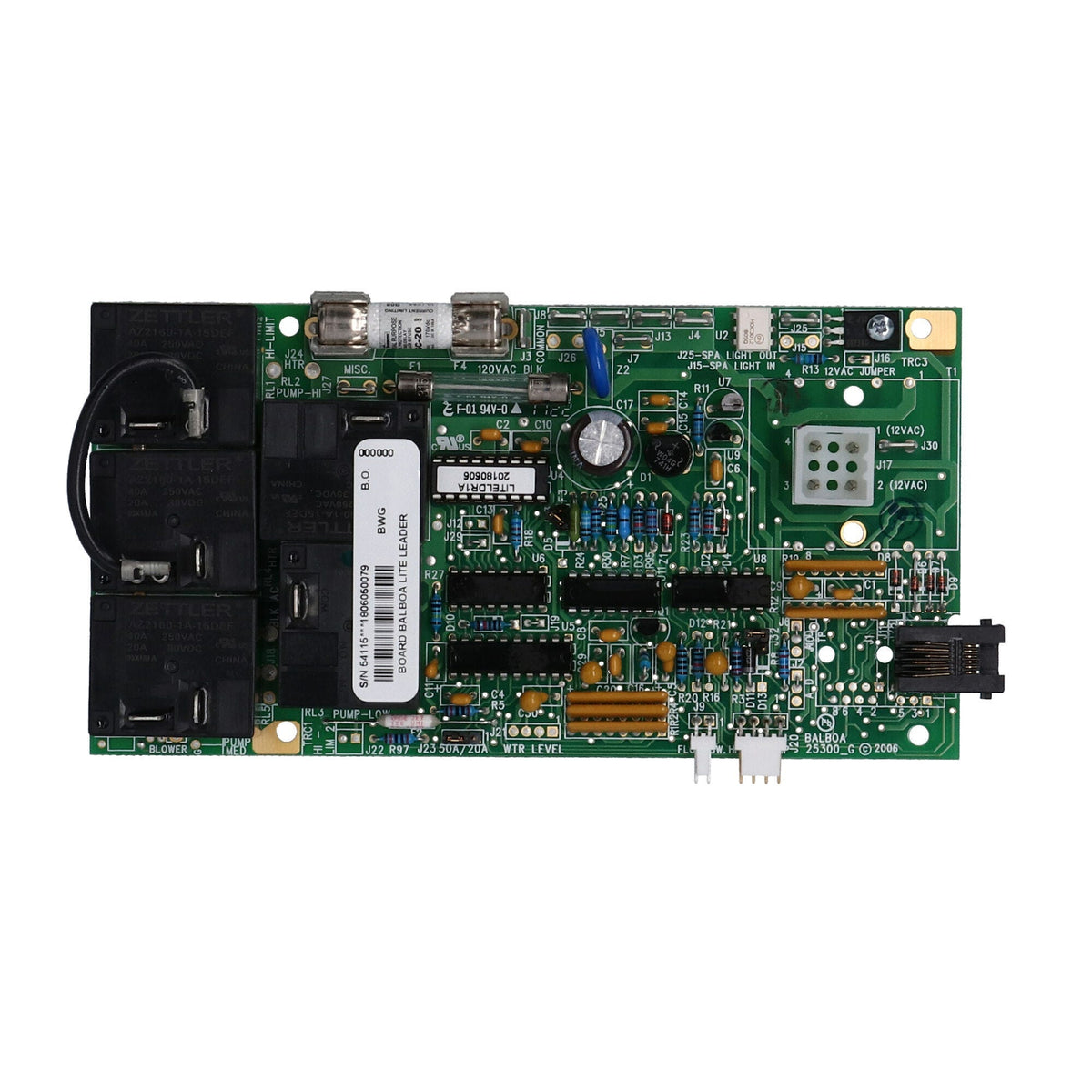 Circuit Board, HydroQuip Balboa, Lite Leader, 7100B System, 6 Pin Phone Cable : 33-0031