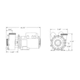 Pump, Aqua-Flo FMXP2, 3.0HP, SD, 48-Frame, 2-Speed, 230V, 13.1/3.3A, 2"MBT, Includes Unions : 06130395-2040