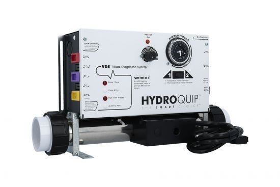 Control System, Air, HydroQuip CS6009US1 Slide , Conv. 1.4/5.5kW, Pump1, Blower or P2, Light, w/ Time Clock : CS6009-US1