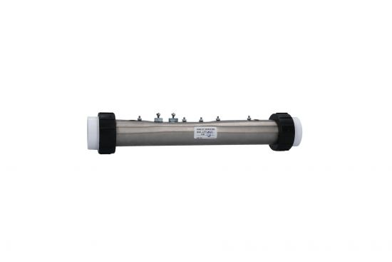 Heater Assembly, HydroQuip/Waterway, Flo-Thru, Titanium, 5.5KW, 230V, 2" x 15" : 26-0808-7TD-K