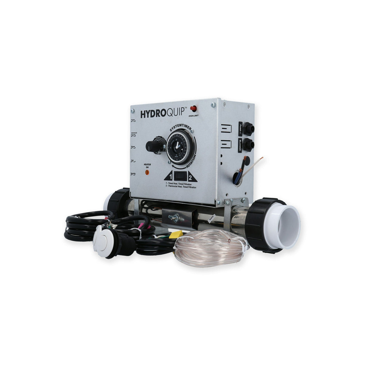 Control System, Air, HydroQuip CS7000, Conv. 1.0/4.0kW, Pump1, Blower or P2 w/ Time Clock : CS7000T-U