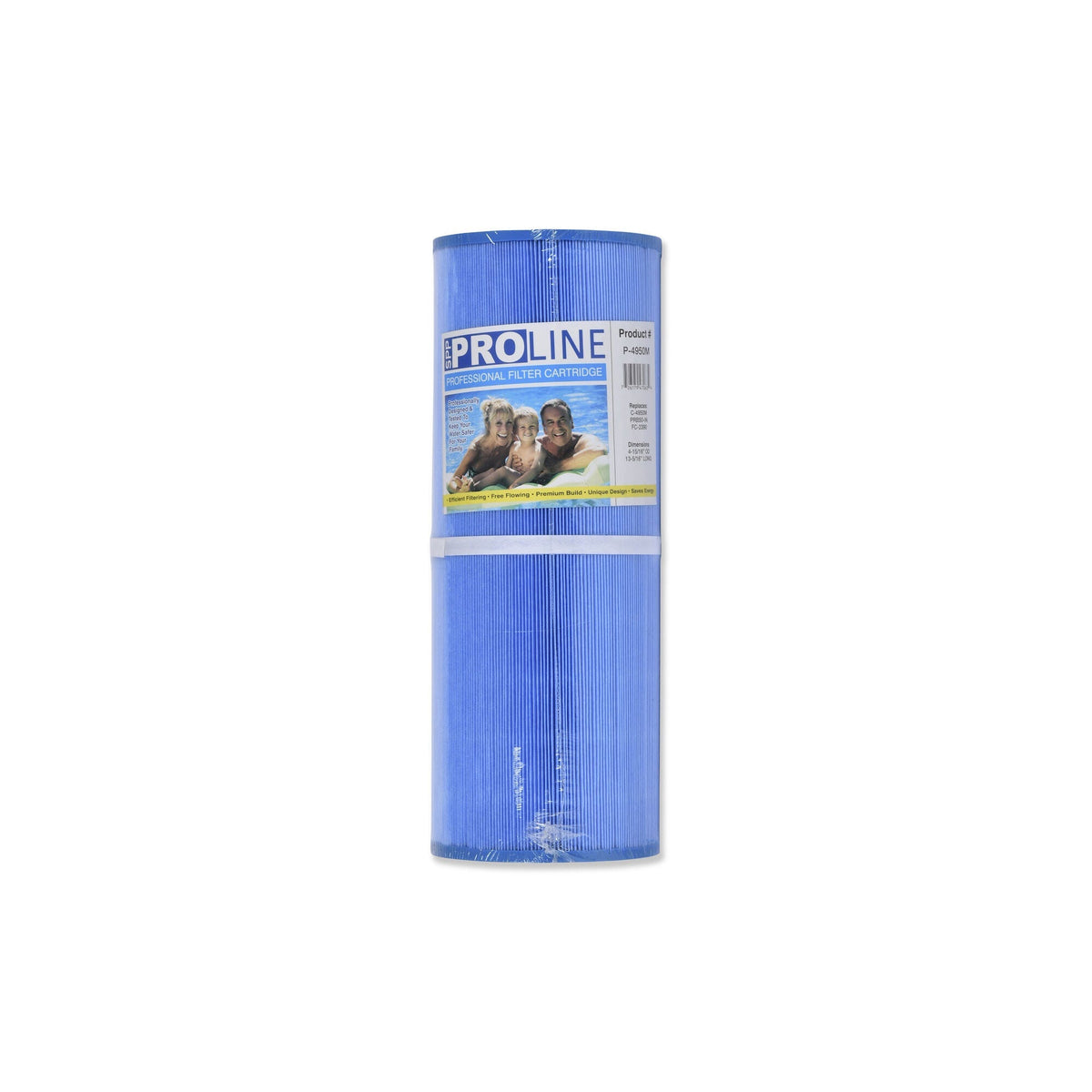 Filter Cartridge, Proline, Diameter: 4-15/16", Length: 13-5/16", Top: 2-1/8" Open, Bottom: 2-1/8" Open, 50 sq ft : P-4950M