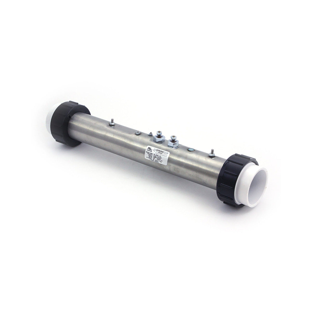 Heater Assembly, HydroQuip, 4.5kW, 230V, 2" x 15"Long, w/Hi-Limit Studs, w/2 Mounting Studs : 48-260034-R1
