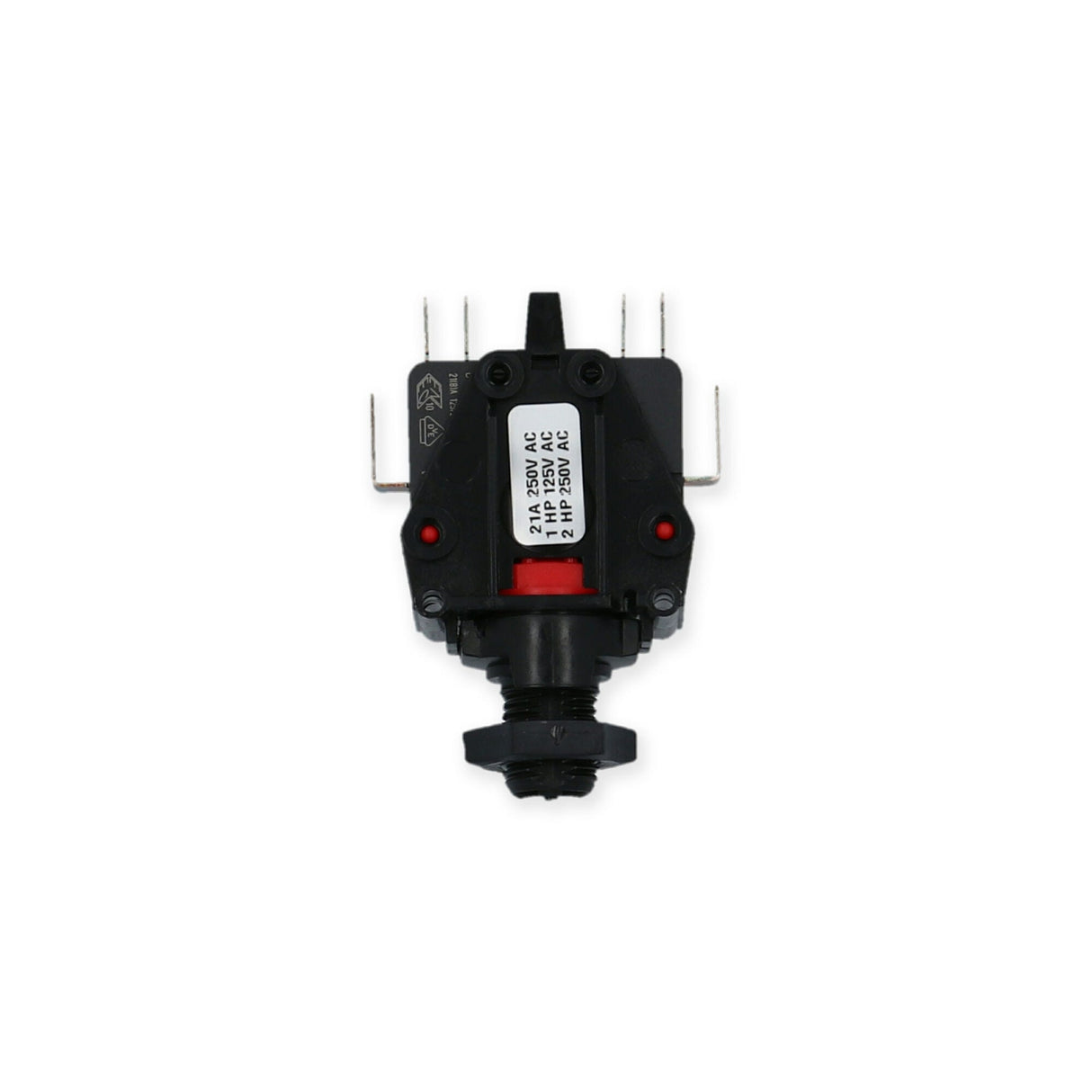Air Switch, Herga, Latching, DPDT, 20A, Center Spout : 6872ACOU10