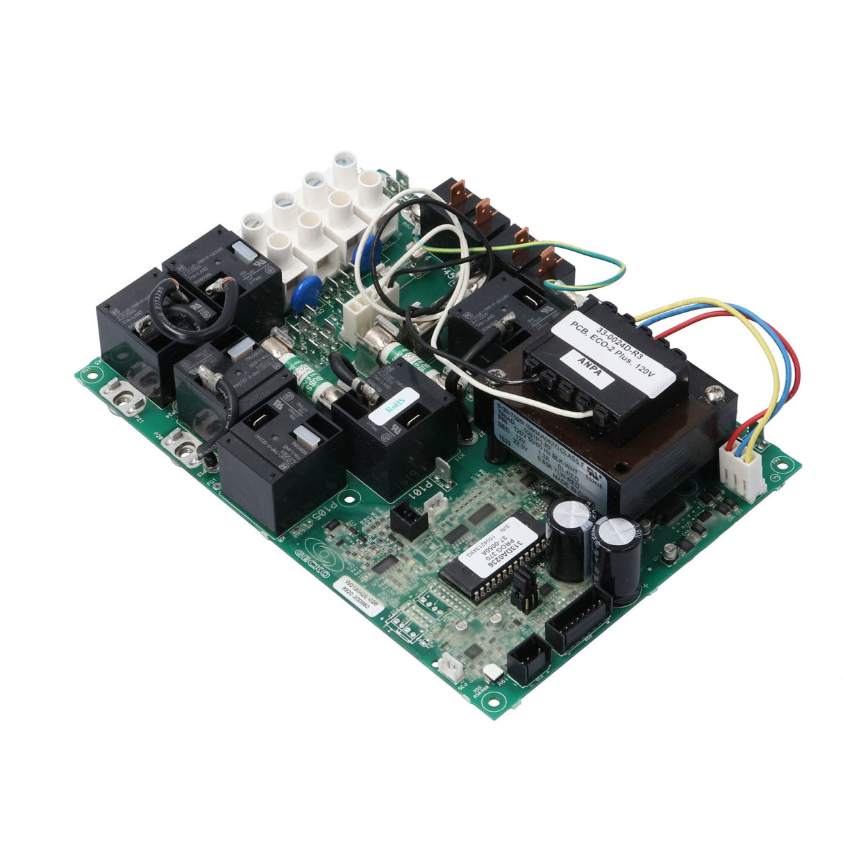 Circuit Board, HydroQuip, ECO-2+2, 4220/6200/9220, JST Cable : 33-0024D-R3