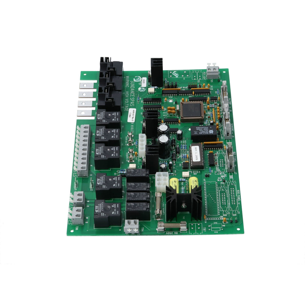 Circuit Board, Sundance 850 LCD, Rev 1.28FB, 1995-1996, 1 or 2 Pump, "Perma Clear", w/Circ Pump : 6600-017