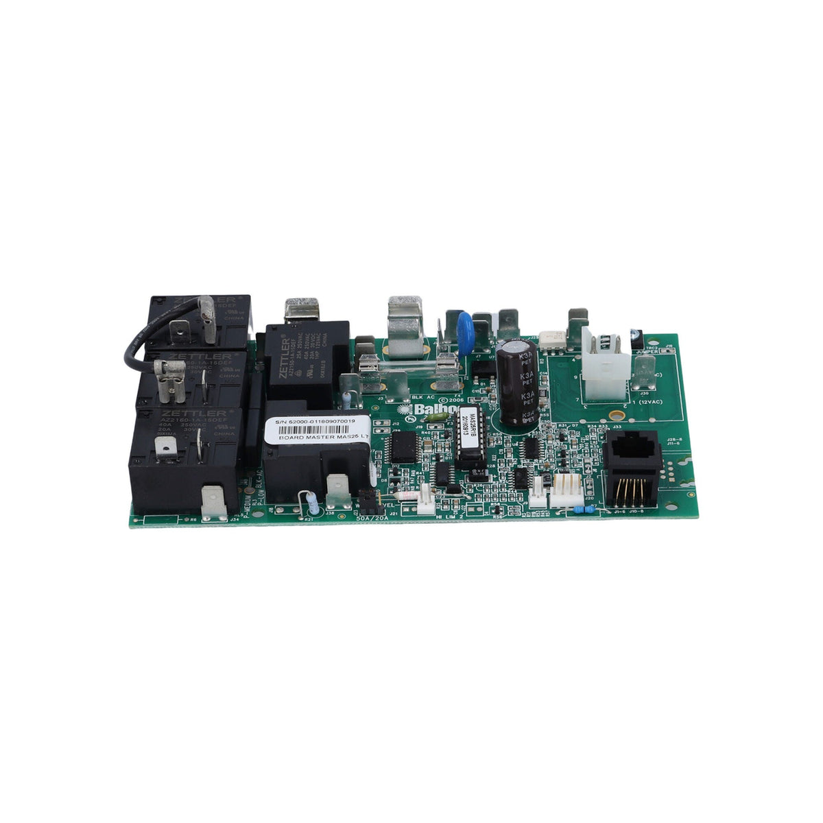 Circuit Board, Master Spa Balboa, MAS25, Lite Leader, 8 Pin Phone Cable : X800660