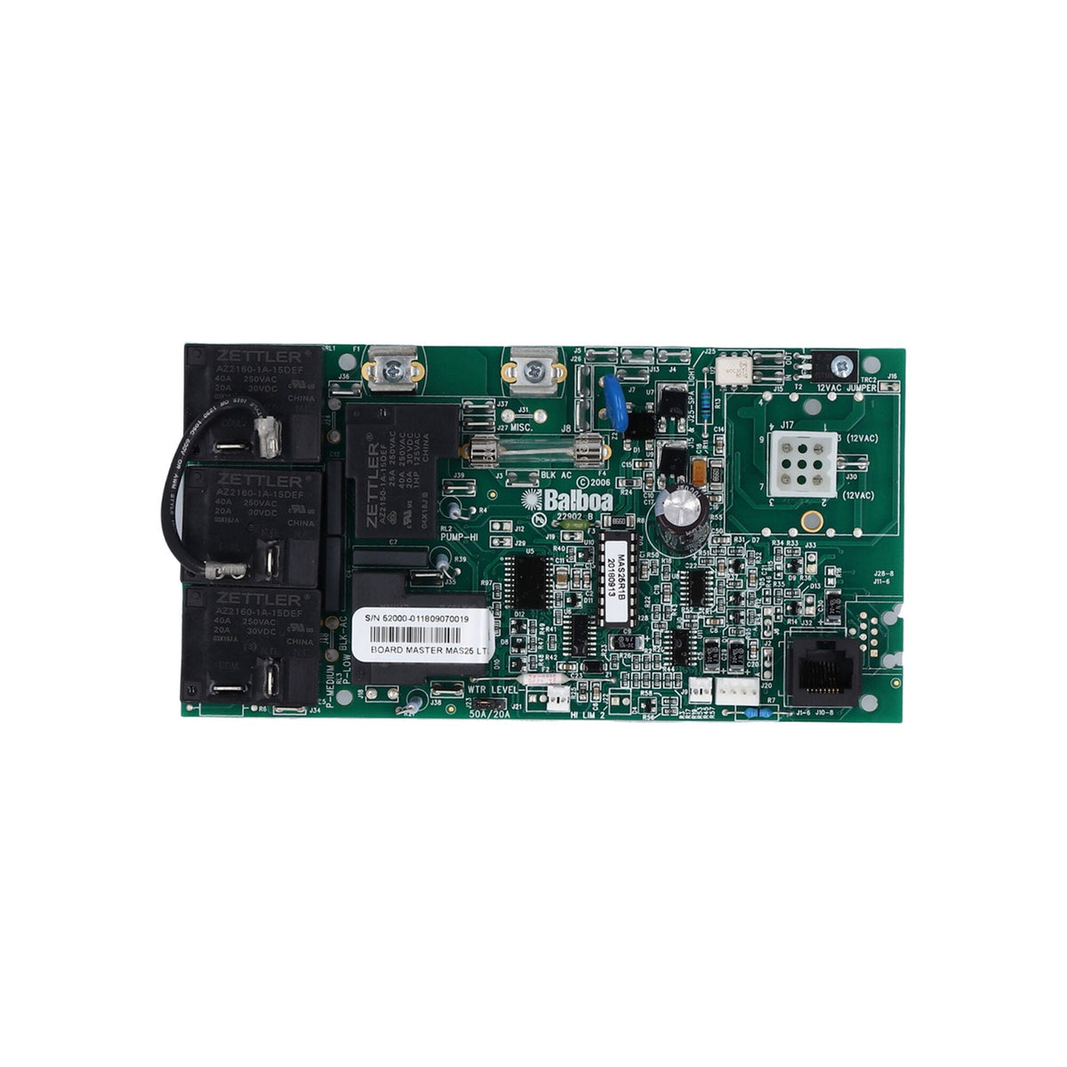 Circuit Board, Master Spa Balboa, MAS25, Lite Leader, 8 Pin Phone Cable : X800660