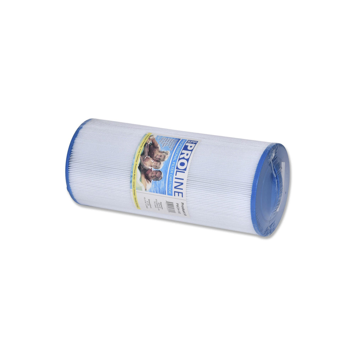 Filter Cartridge, Proline, Diameter: 6", Length: 13-7/16", Top: Semi Circular Handle, Bottom: 1-1/2" MPT, 50 sq ft : P6CH-50