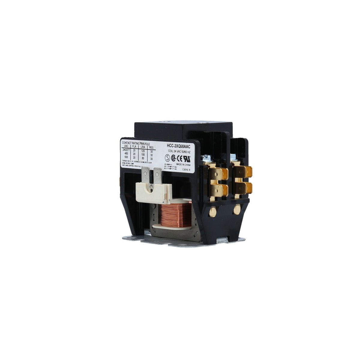 Contactor, DPST, 24VAC Coil, 30A : DPC-24