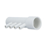Manifold, PVC, Gentekk, 1"Slip x 1"Spigot x 4 3/8"Ribbed Barb Ports : 4APM1XSP