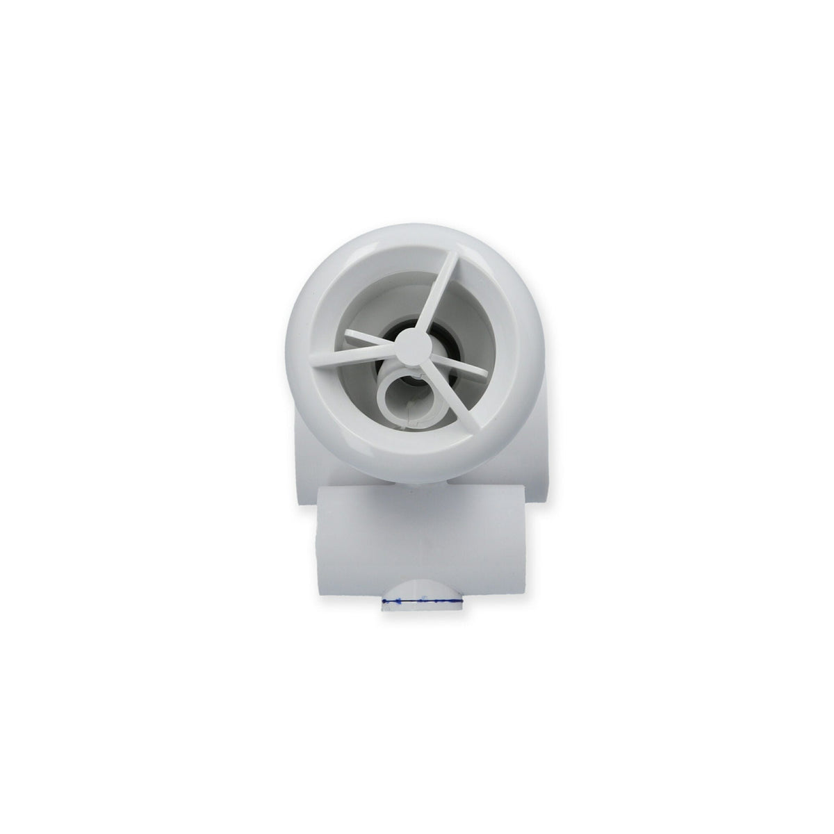 Jet Assembly, HydroAir Micro'ssage, Roto, Tee Body, 1-1/2"S Water x 1"S Air, White : 16-5250
